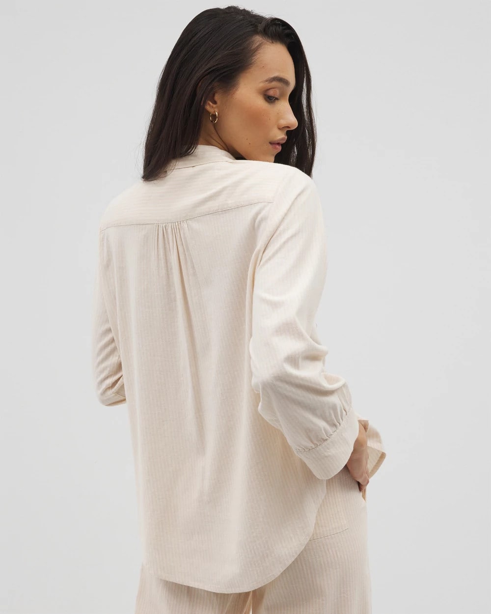 Soma Beach Cotton Long Sleeve Button-Up