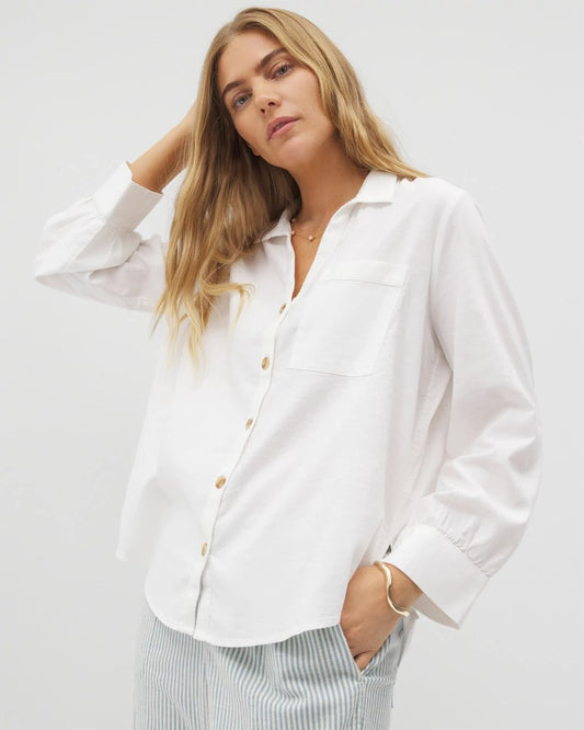 Soma Beach Cotton Long Sleeve Button-Up