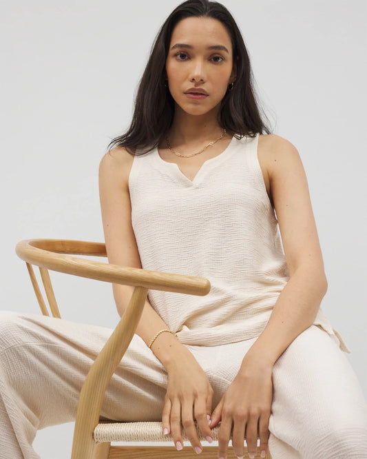 Soma Crinkle Knit Tank Top