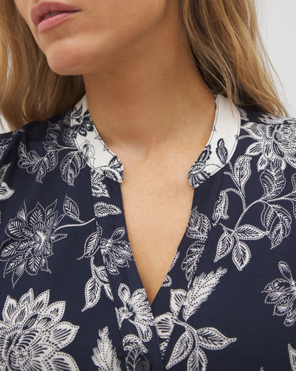 Soma Mandarin Collar Short Sleeve Pajama Top