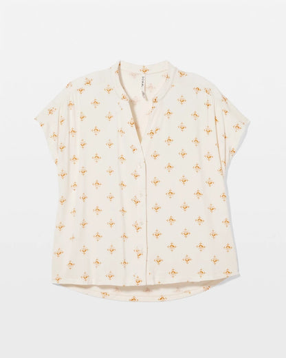 Soma Mandarin Collar Short Sleeve Pajama Top