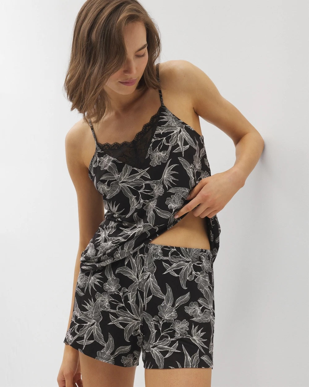 Soma Lace-Trim Pajama Shorts