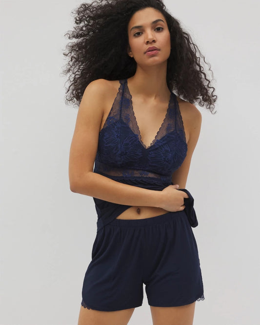 Soma Lace Trim Pajama Shorts