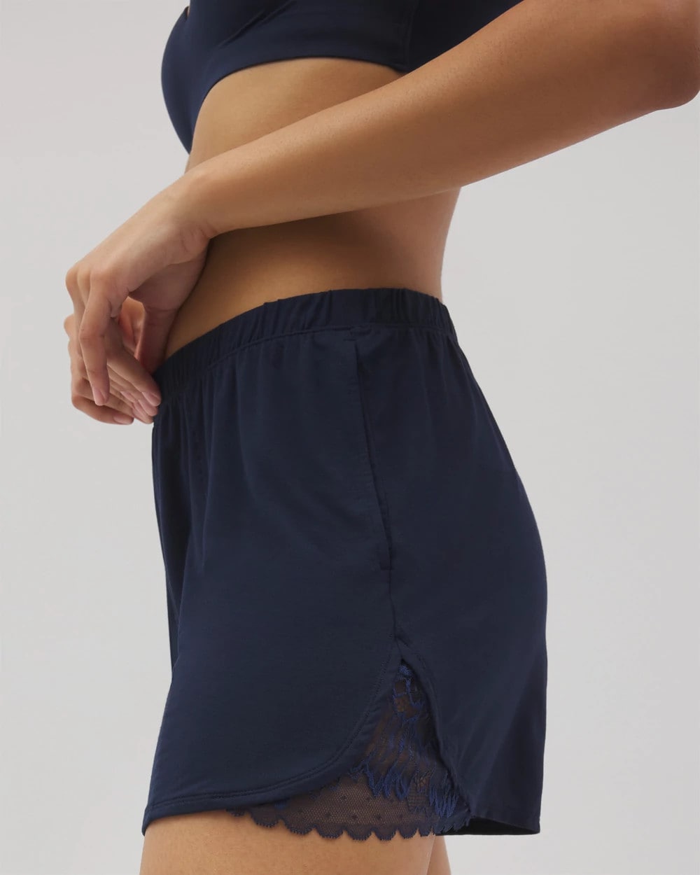 Soma Lace Trim Pajama Shorts