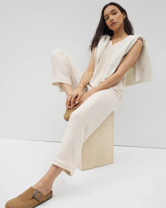 Soma Crinkle Knit Wide Leg Pant