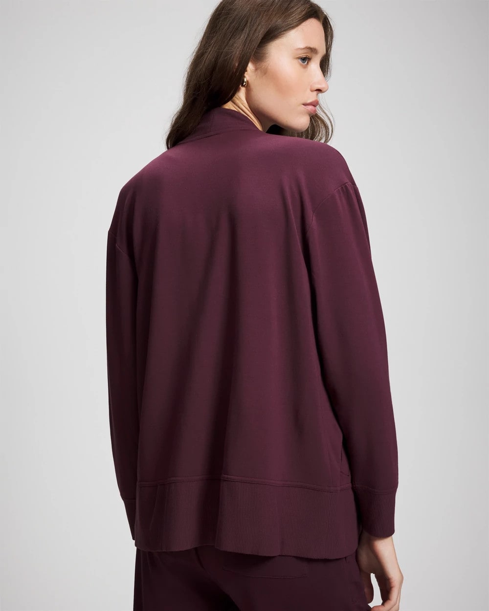 Soma Ultrasoft Fleece Relaxed Button Up Cardigan