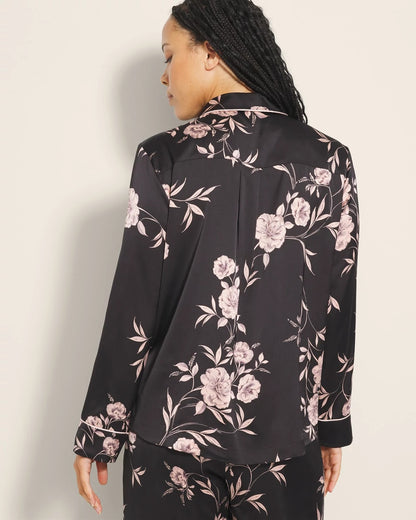 Soma Long-Sleeve Notch Collar Pajama Top