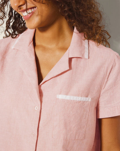 Soma Short-Sleeve Notch Collar Pajama Top