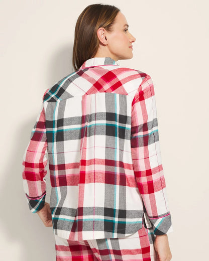 Soma Super Soft Long-Sleeve Notch Collar Pajama Top
