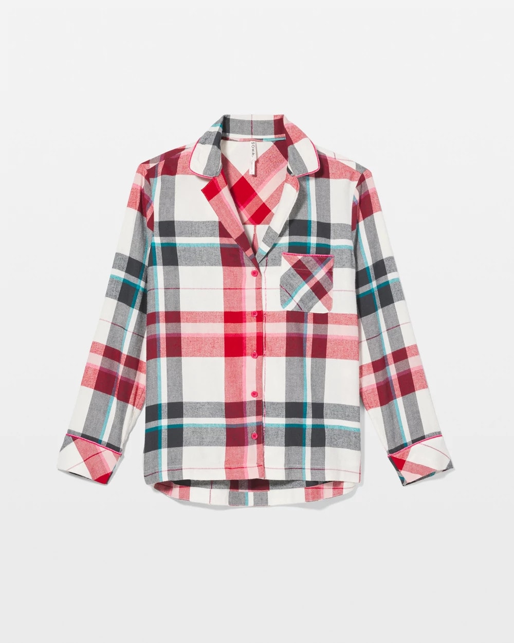 Soma Super Soft Long-Sleeve Notch Collar Pajama Top