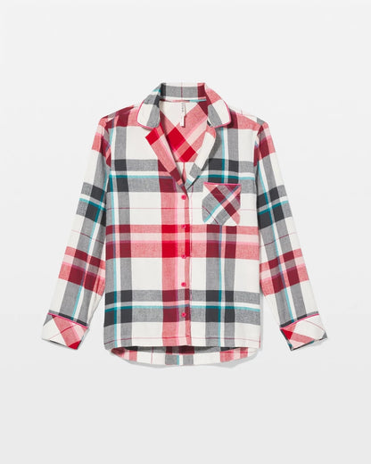 Soma Super Soft Long-Sleeve Notch Collar Pajama Top