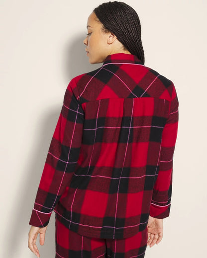 Soma Super Soft Long-Sleeve Notch Collar Pajama Top