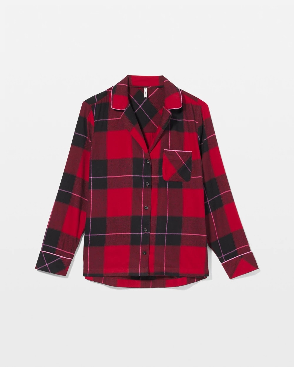 Soma Super Soft Long-Sleeve Notch Collar Pajama Top