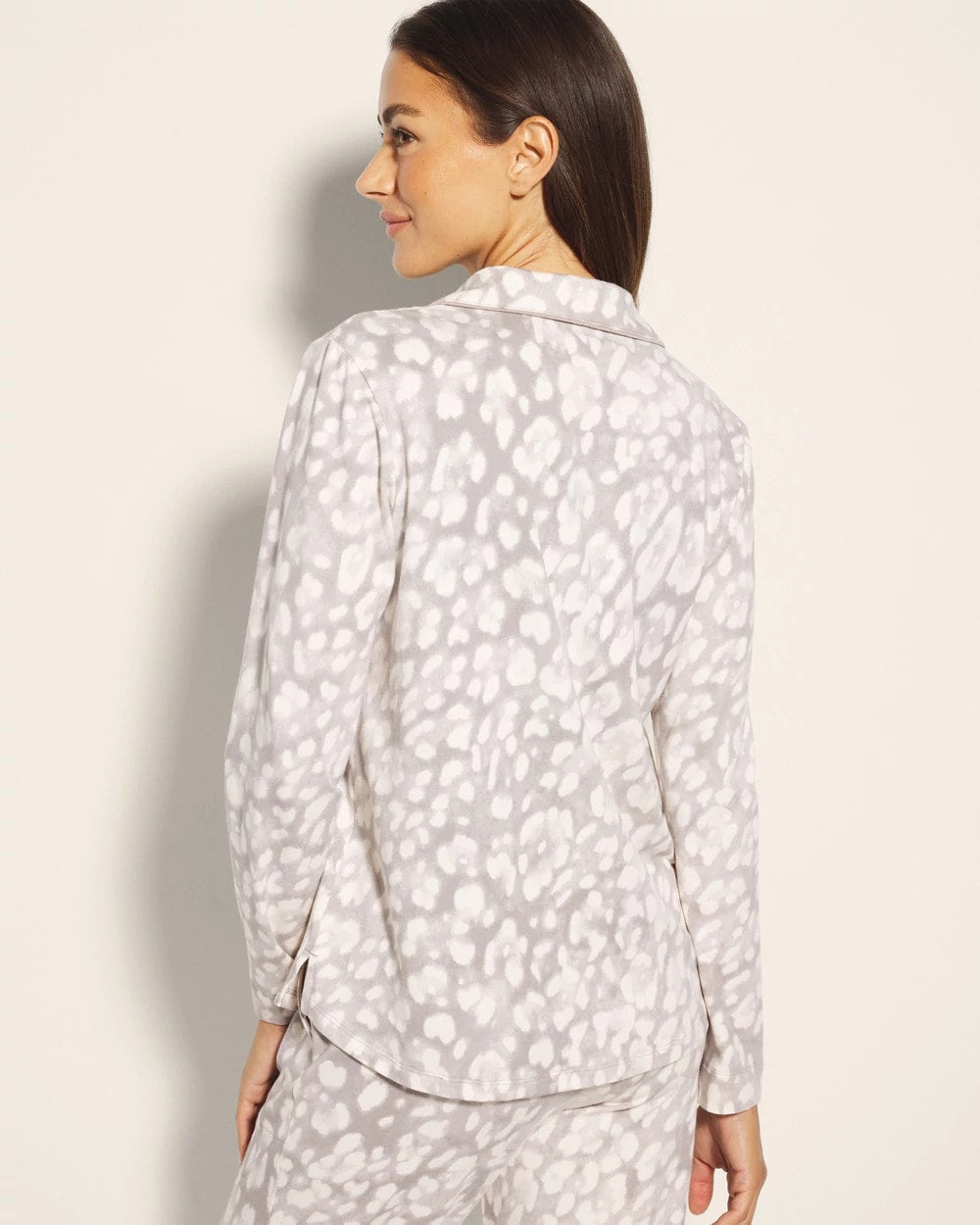Soma Long-Sleeve Notch Collar Pajama Top