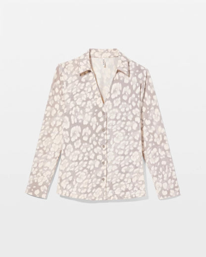 Soma Long-Sleeve Notch Collar Pajama Top