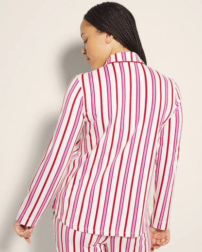 Soma Long-Sleeve Notch Collar Pajama Top