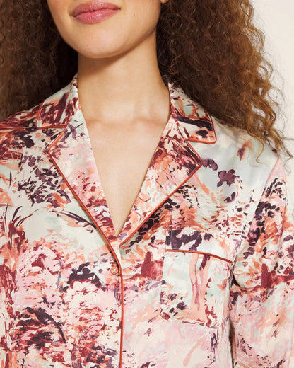 Soma Long-Sleeve Notch Collar Pajama Top