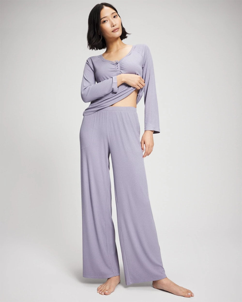 Soma Pointelle Wide Leg Pajama Pant