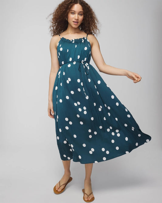Soma Pleated Tie Midi Bra Dress