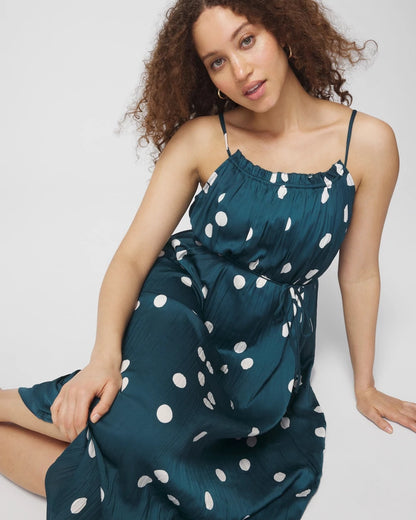 Soma Pleated Tie Midi Bra Dress