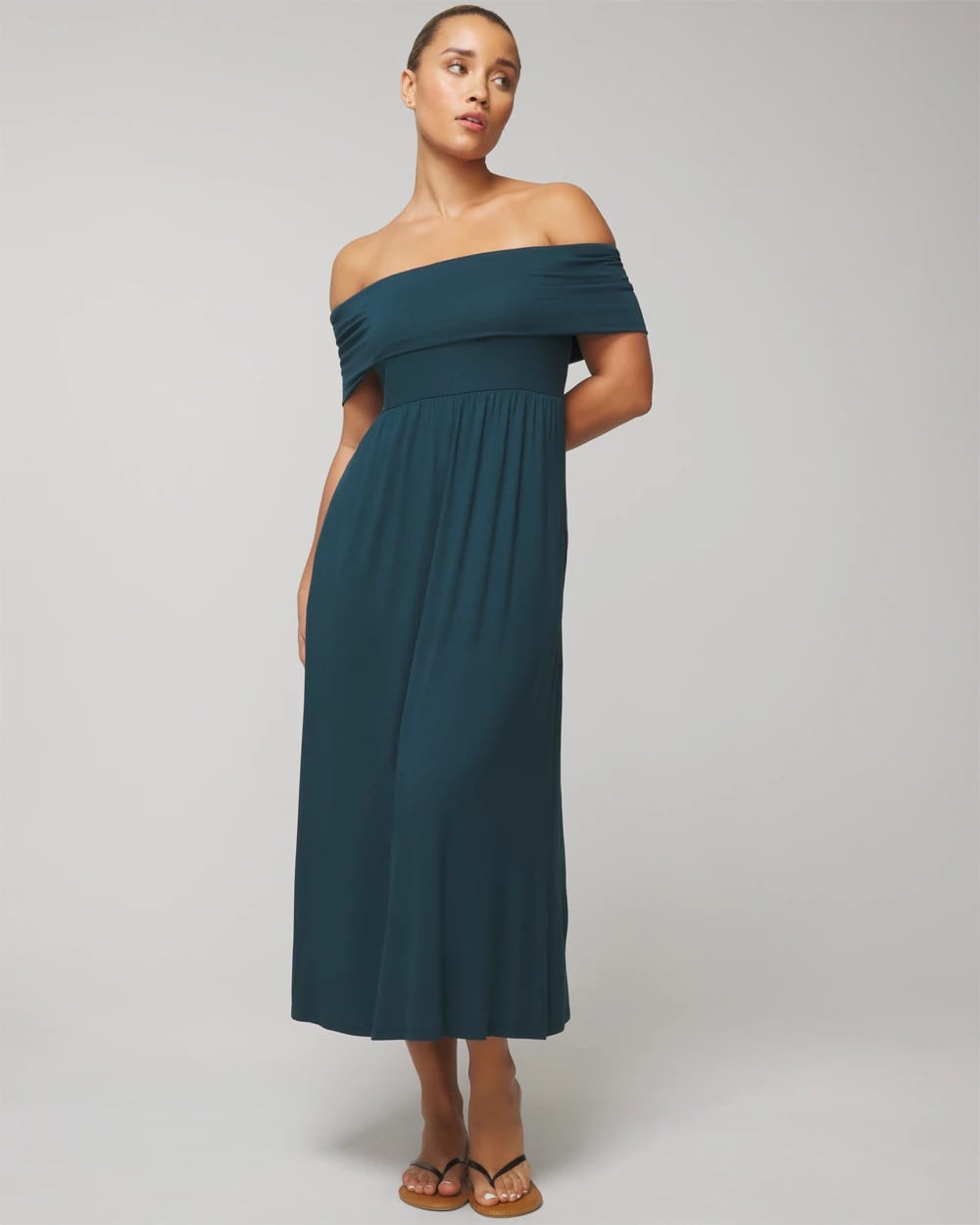Soma Off-The-Shoulder Midi Bra Dress