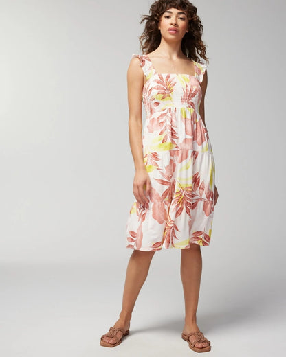 Soma Smocked Flutter Sleeve Mini Bra Dress