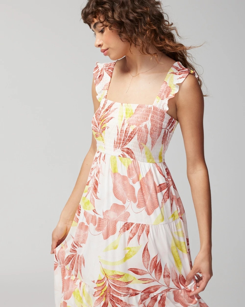 Soma Smocked Flutter Sleeve Mini Bra Dress