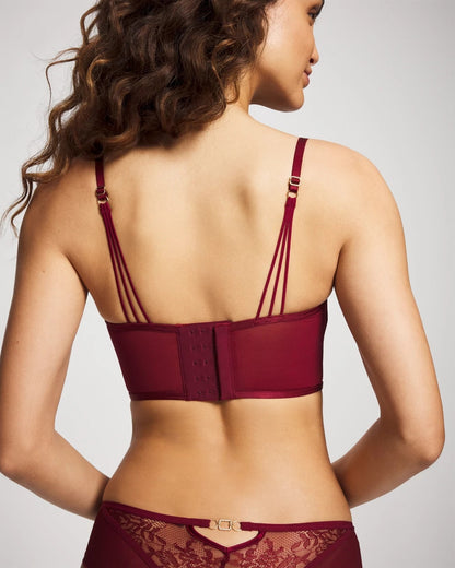Soma Sheer Glam Long Line Scoop Bralette