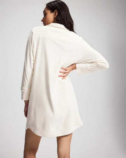 Soma Long-Sleeve Notch Collar Sleepshirt