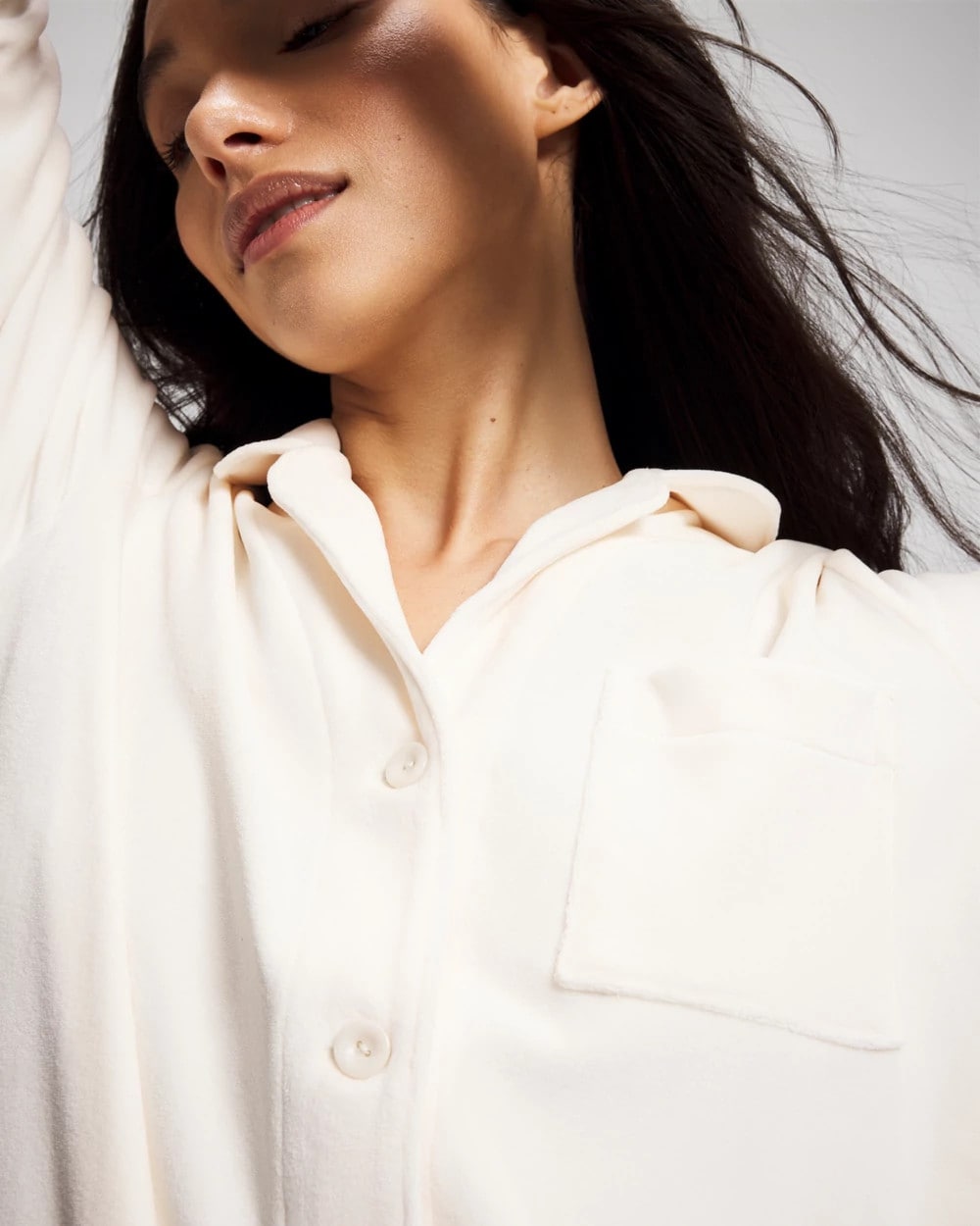 Soma Long-Sleeve Notch Collar Sleepshirt