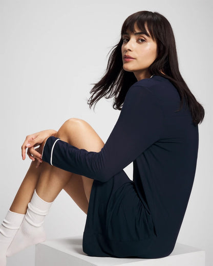 Soma Piped Long-Sleeve Sleepshirt