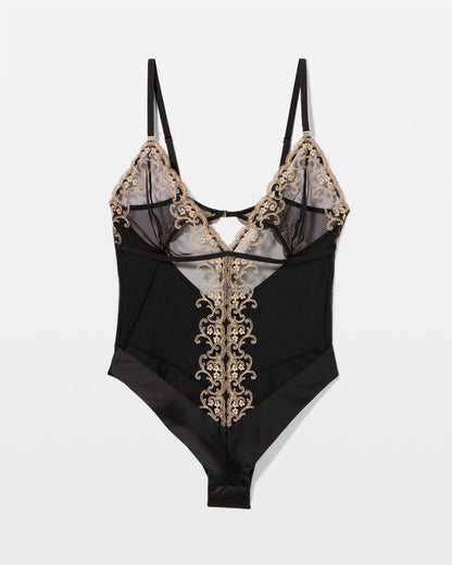 Soma Silk + Venice Lace Slim Bodysuit