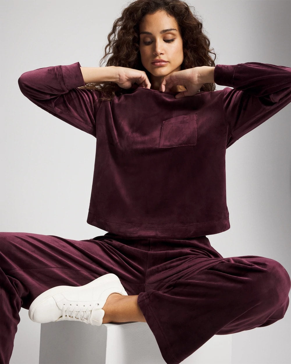 Soma Velour Crewneck Sweatshirt