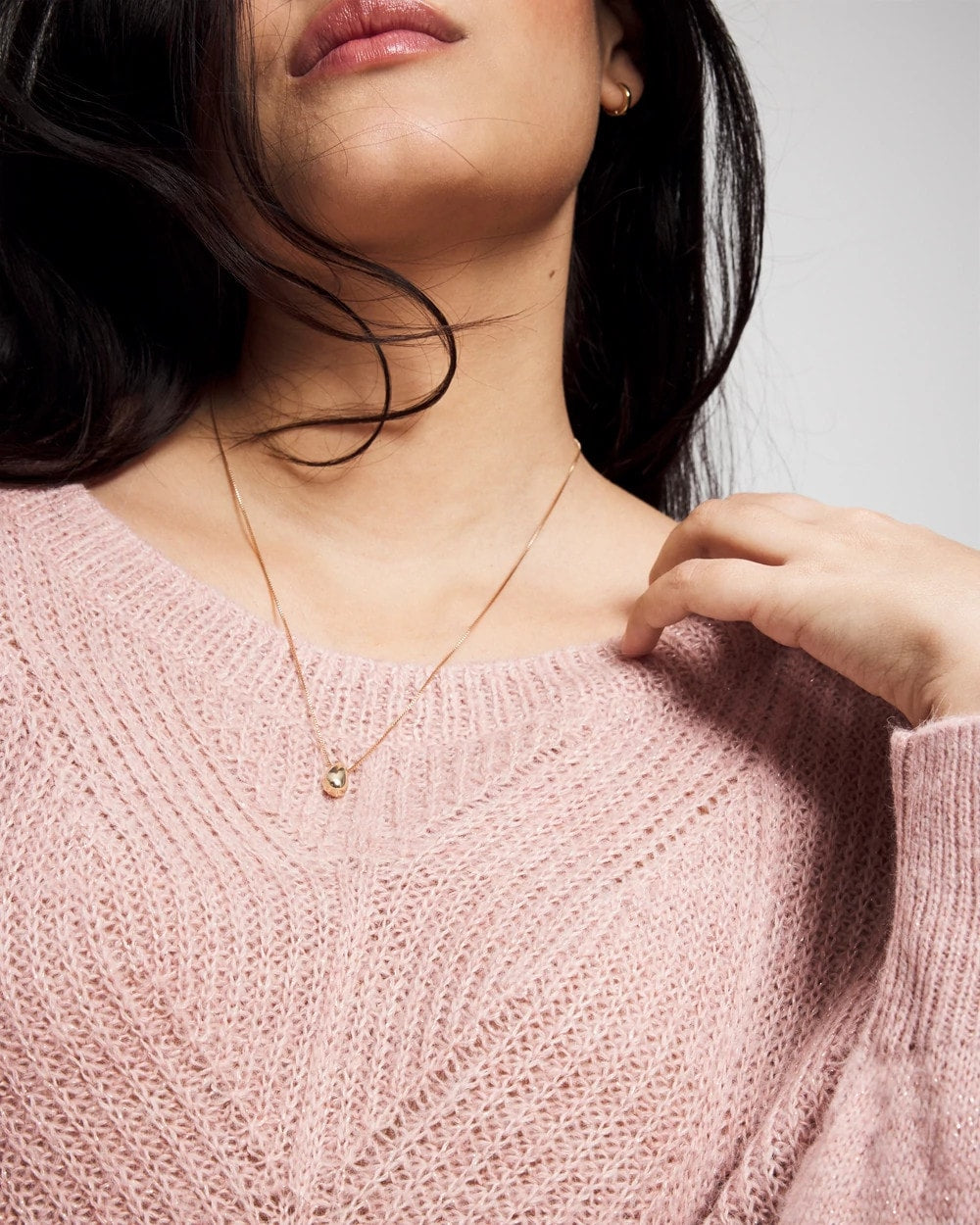Soma Shimmer Cable Knit Sweater