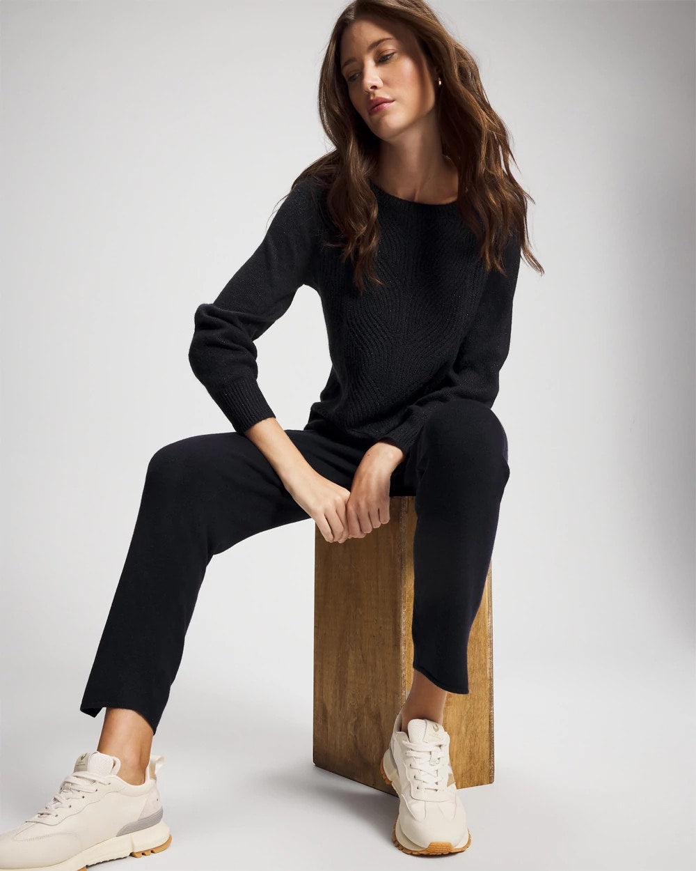 Soma Shimmer Cable Knit Sweater