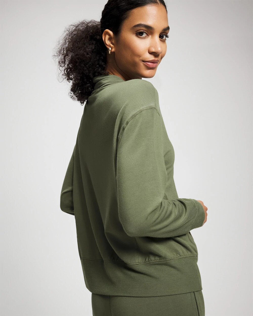 Soma Ultrasoft Fleece Relaxed Funnel Neck Sweatshirt