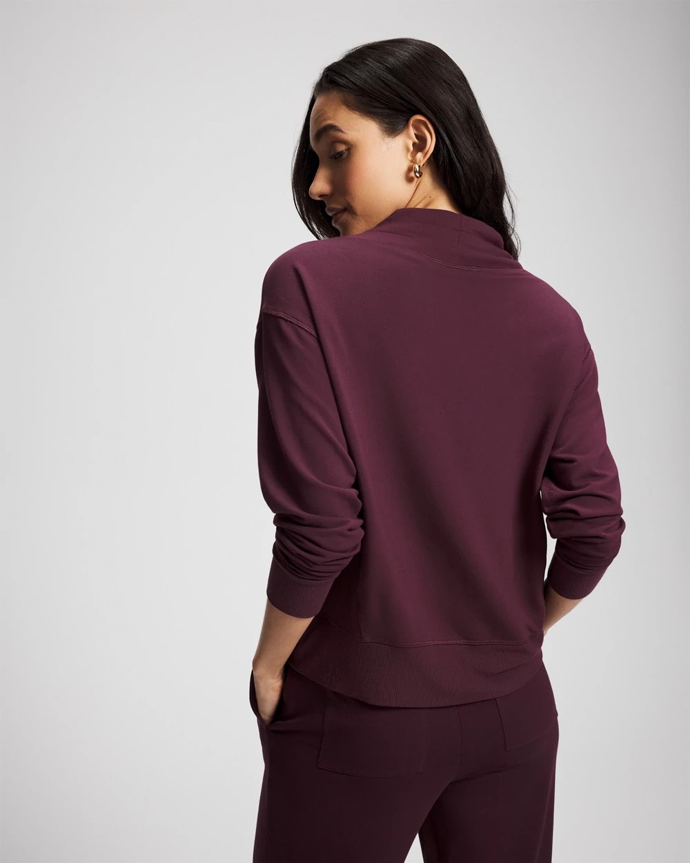 Soma Ultrasoft Fleece Relaxed Funnel Neck Sweatshirt