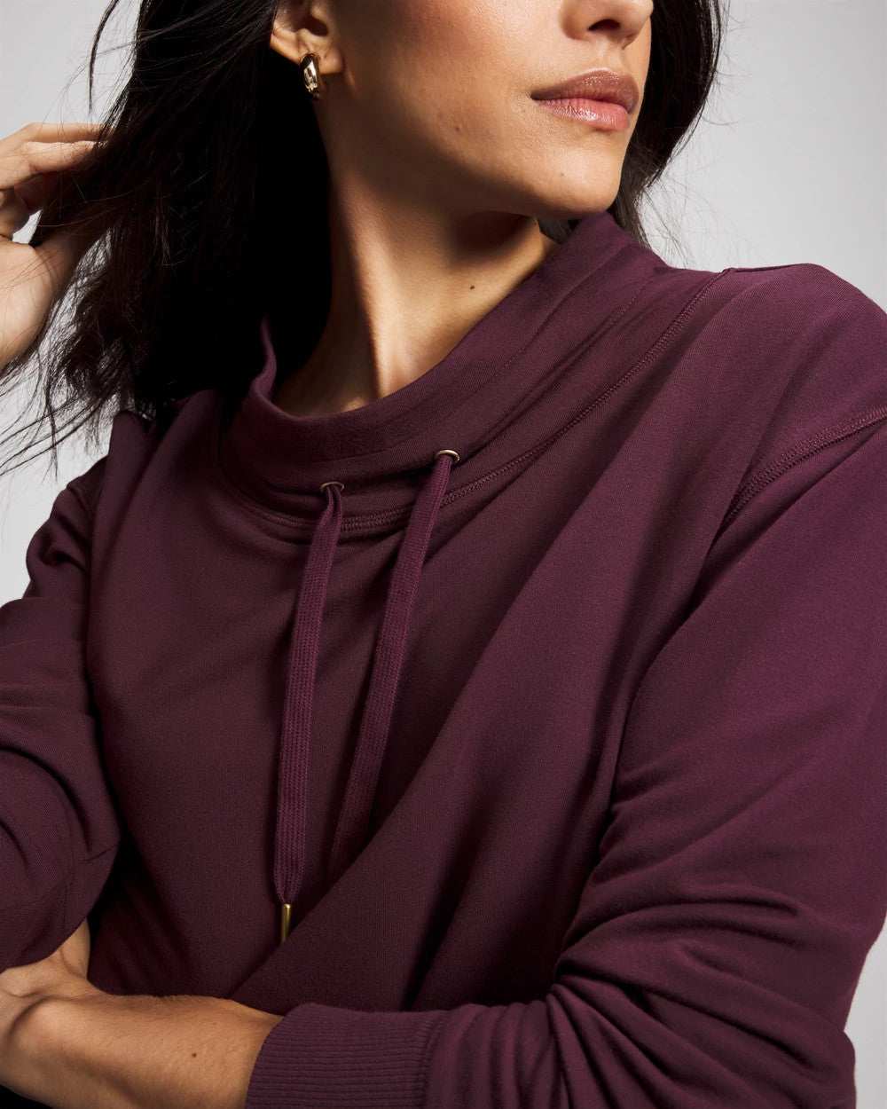 Soma Ultrasoft Fleece Relaxed Funnel Neck Sweatshirt