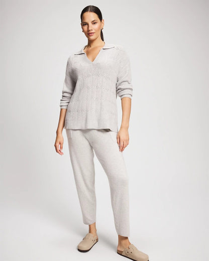 Soma Premier Knit Cable Knit Collared Sweater