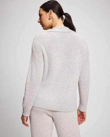 Soma Premier Knit Cable Knit Collared Sweater