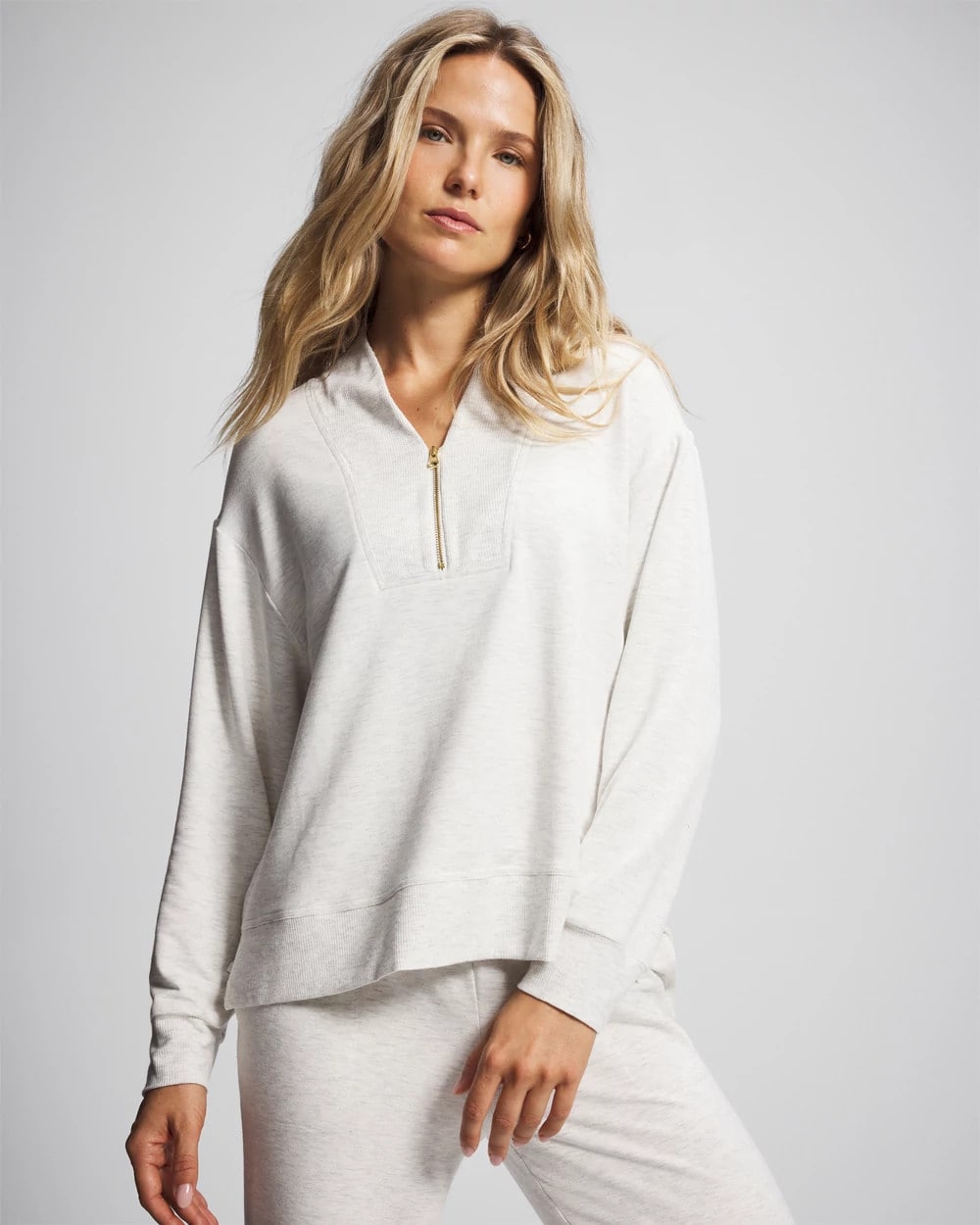 Soma Ultrasoft Fleece Quarter Zip Sweatshirt