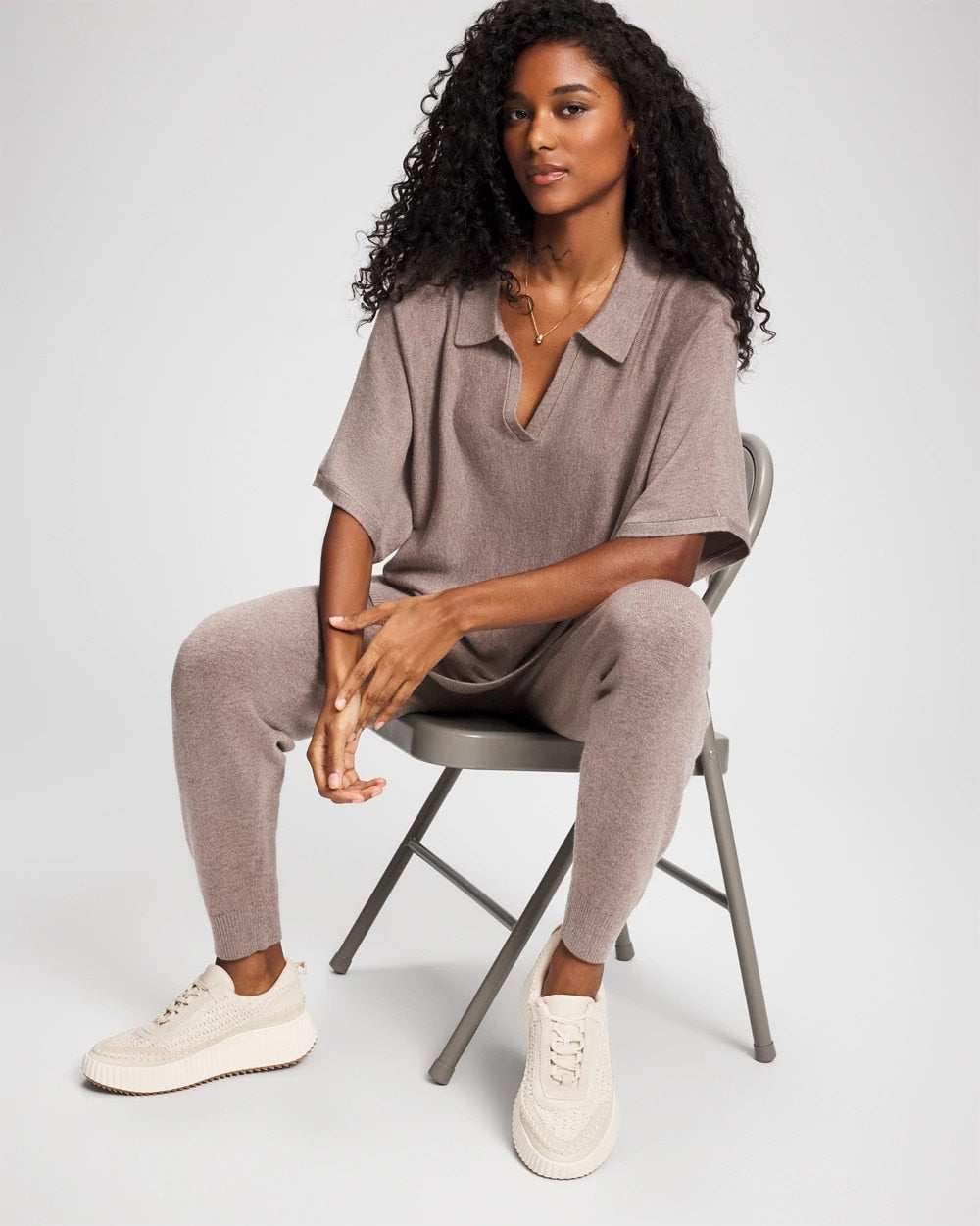 Soma Premier Knit Sweater Collared Top