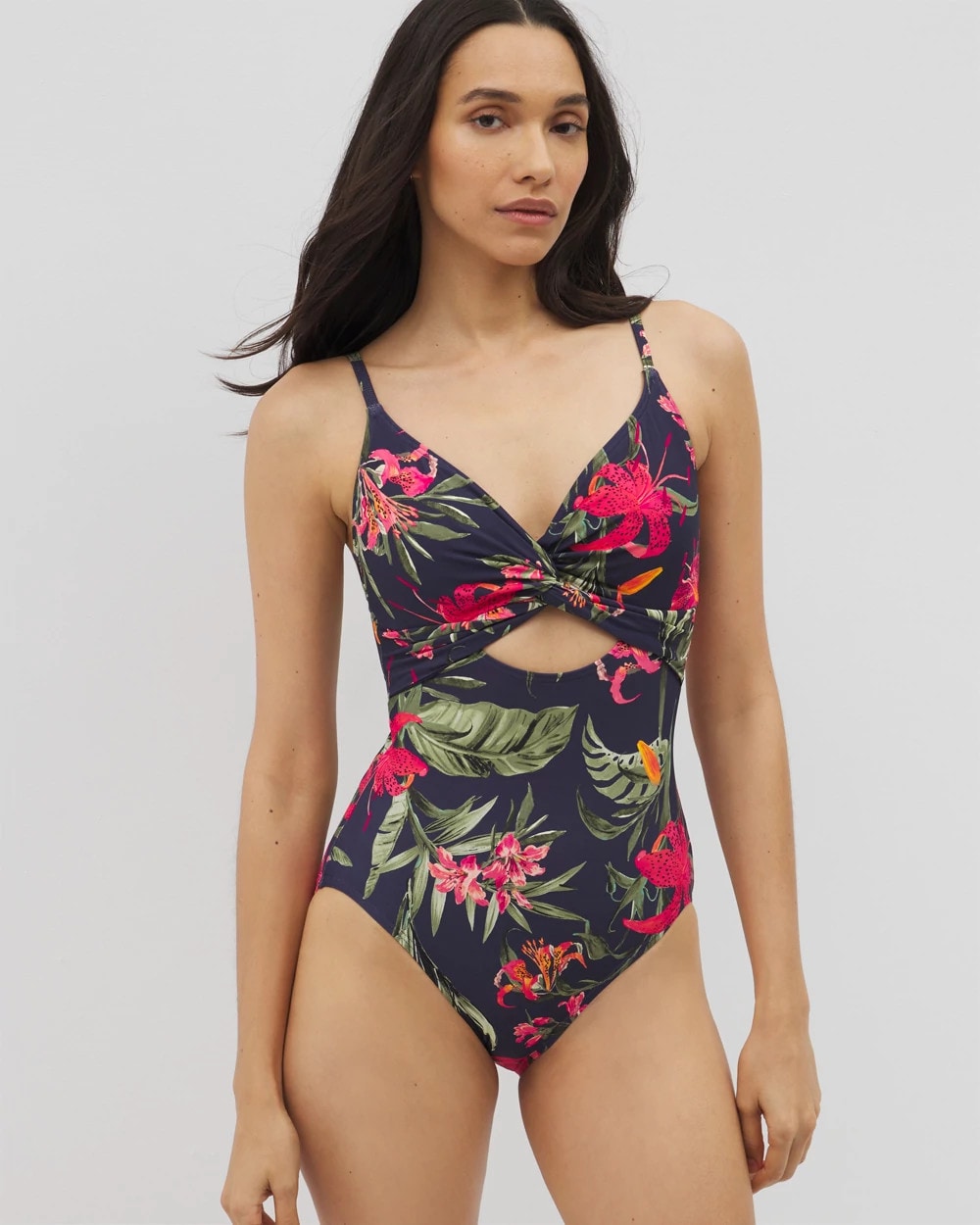 Soma Soma Swim Twist-Front Keyhole One-Piece