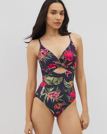 Soma Soma Swim Twist-Front Keyhole One-Piece