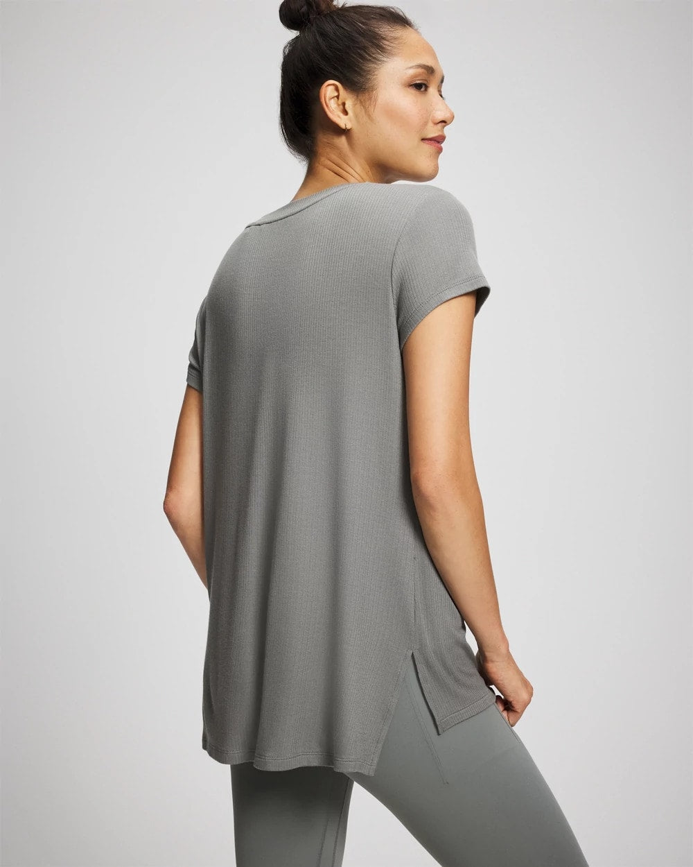 Soma Rib Knit V-Neck Tee