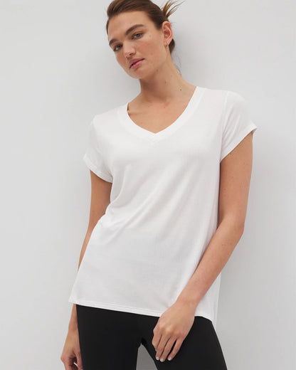Soma Rib Knit V-Neck Tee