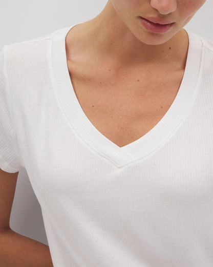 Soma Rib Knit V-Neck Tee