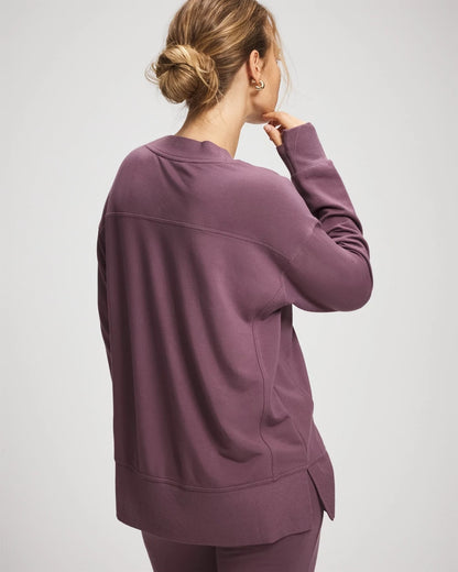 Soma Ultrasoft Fleece V-Neck Sweatshirt