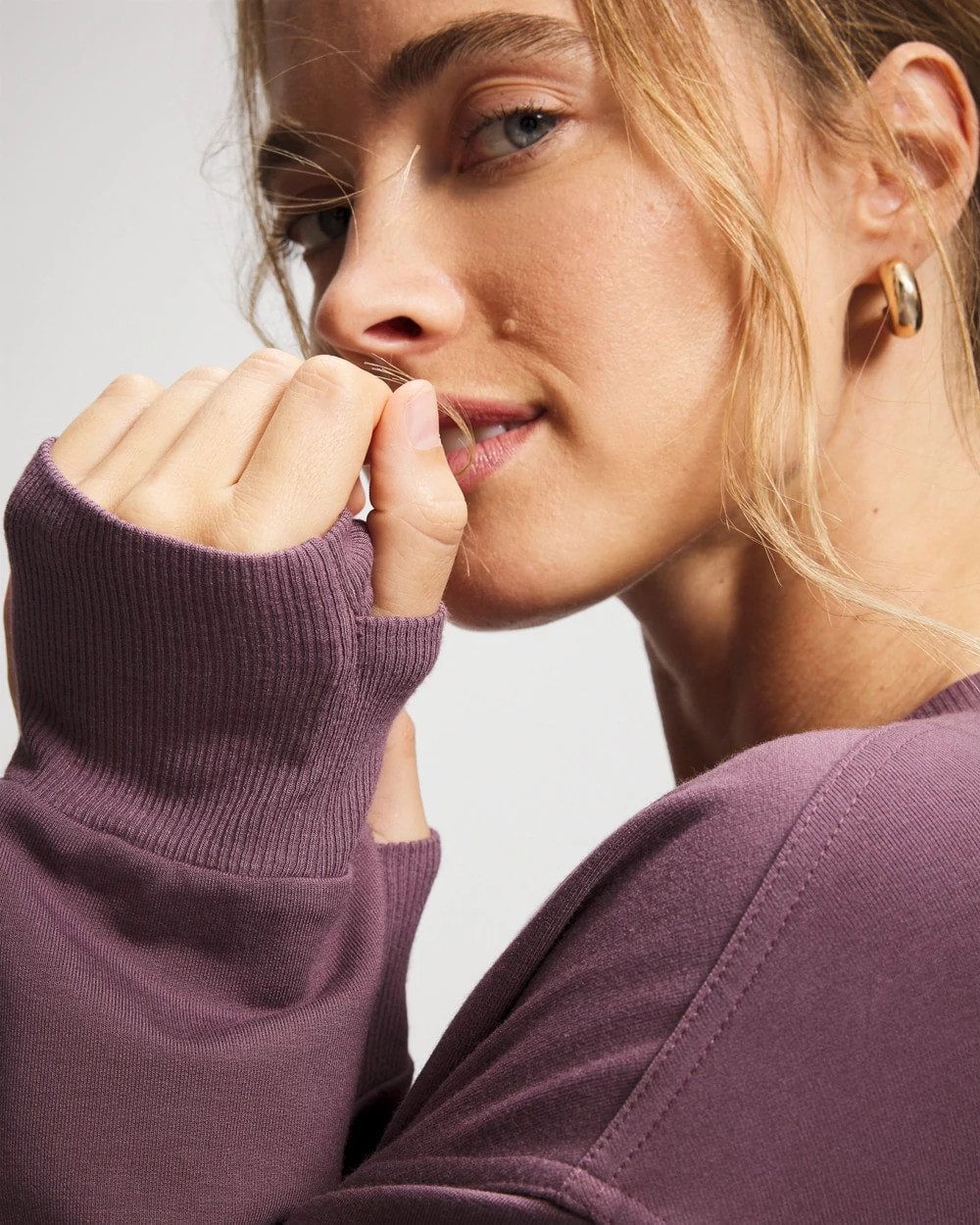 Soma Ultrasoft Fleece V-Neck Sweatshirt