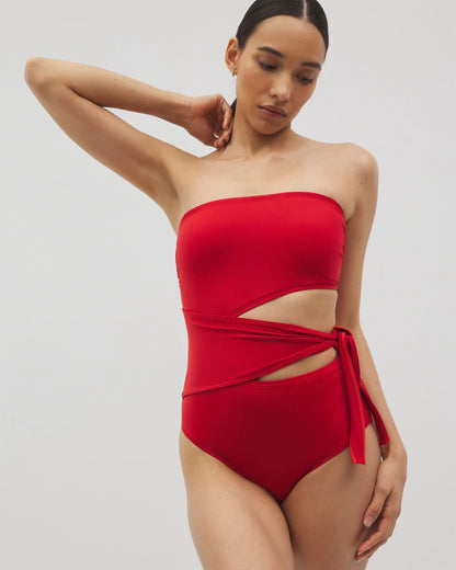 Soma Soma Swim Bandeau Cutout One Piece